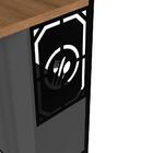 Bancada Ilha Nancy Grafite E Mel