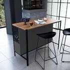 Bancada Ilha Nancy Grafite E Mel