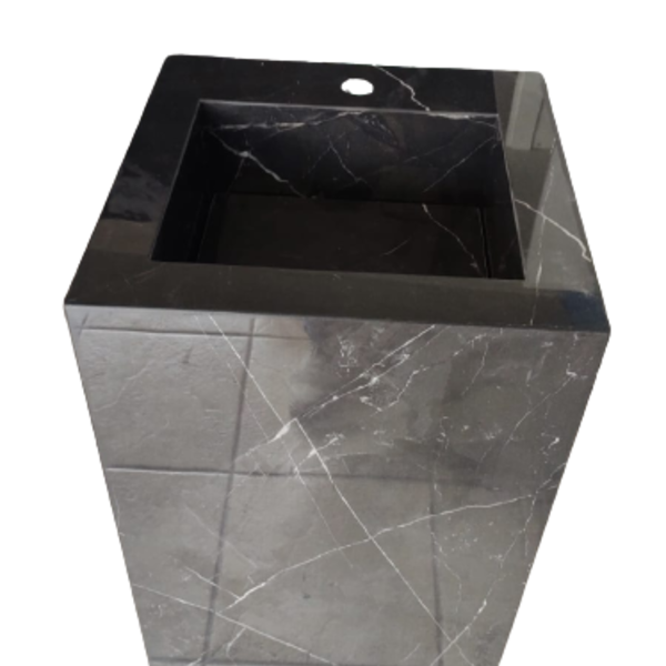 Bancada Lavatório Porcelanato Black Supremo Esculpido