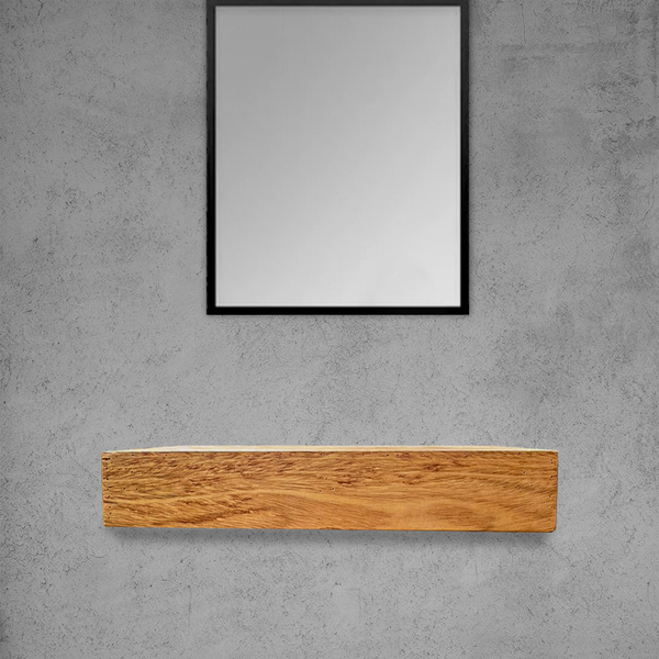 Bancada Madeira Maciça Banheiro Lavabo Estilo Industrial 1,0