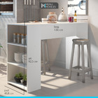 Bancada Mesa Balcão Ilha Gourmet 136 X 92 X 49 Cm Cozinha Mdp