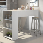 Bancada Mesa Balcão Ilha Gourmet 136 X 92 X 49 Cm Cozinha Mdp