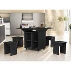 Bancada Mesa Com Bancos Preto