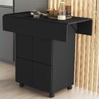 Bancada Mesa Com Bancos Preto