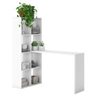 Bancada Mesa Com Estante Para Cozinha 110 X 78 Cm Mdp Branco