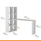 Bancada Mesa Com Estante Para Cozinha 110 X 78 Cm Mdp Branco