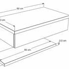 Bancada Metropole 605w C/cuba L45 Canoa C/prateleira