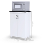 Bancada Micro-ondas Ezio Branco Preto