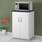 Bancada Micro-ondas Ezio Branco Preto