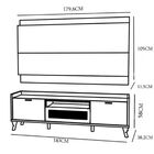 Bancada Painel Para Tv Dubai 1.8 E Mesa De Centro Nature