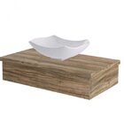 Bancada Para Banheiro 80cm Com Cuba Abaulada L42 800w Metrópo