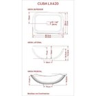 Bancada Para Banheiro 80cm Com Cuba Abaulada L42 800w Metrópo