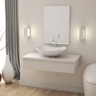 Bancada Para Banheiro 80cm Com Cuba Abaulada L42 800w Metrópo