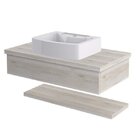 Bancada Para Banheiro 80cm Com Cuba Aria E Prateleira 805w Me