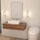 Bancada Para Banheiro 80cm Com Cuba Aria Rt41 E Espelheira 80