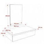 Bancada Para Banheiro 80cm Com Cuba Aria Rt41 E Espelheira 80