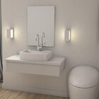 Bancada Para Banheiro 80cm Com Cuba Aria Rt41 E Espelheira 80