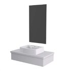 Bancada Para Banheiro 80cm Com Cuba Aria Rt41 E Espelheira 80