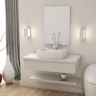 Bancada Para Banheiro 80cm Com Cuba Aria Rt41 Prateleira E Es