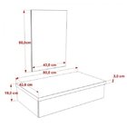 Bancada Para Banheiro 80cm Com Cuba Canoa L45 E Espelheira 80