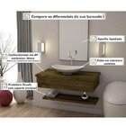 Bancada Para Banheiro 80cm Com Cuba Canoa L45 Prateleira E Es