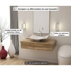 Bancada Para Banheiro 80cm Com Cuba Folha F44 800w Metrópole