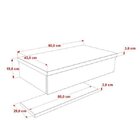 Bancada Para Banheiro 80cm Com Cuba Folha F44 E Prateleira 80