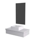 Bancada Para Banheiro 80cm Com Cuba Q39 E Espelheira 801w Met