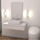 Bancada Para Banheiro 80cm Com Cuba Q39 E Espelheira 801w Met