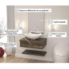 Bancada Para Banheiro Com Cuba Abaulada L42 Prateleira E Espe