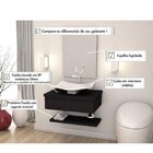 Bancada Para Banheiro Com Cuba Folha F44 Prateleira E Espelhe