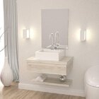 Bancada Para Banheiro Com Cuba Q35 Prateleira E Espelheira 60