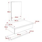 Bancada Para Banheiro Com Cuba Q35 Prateleira E Espelheira 60