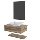 Bancada Para Banheiro Com Cuba Rt45 Prateleira E Espelheira 6