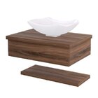 Bancada Para Banheiro Cuba Abaulada L42 Com Prateleira 605w M