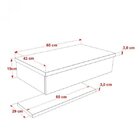 Bancada Para Banheiro Cuba Abaulada L42 Com Prateleira 605w M