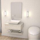 Bancada Para Banheiro Cuba Rt45 Com Prateleira 605w Metrópole