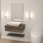 Bancada Para Banheiro Cuba Rt45 Com Prateleira 605w Metrópole