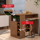 Bancada Para Cozinha Conecta 1 Pt Ébano