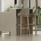 Bancada Para Cozinha Ilha 120 Cm Ripada Com Tampo Atenas Márm