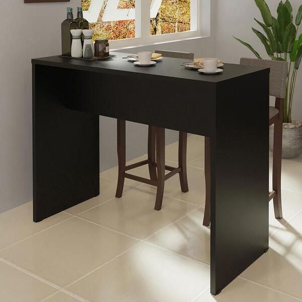 Bancada Para Cozinha Madesa 115 Cm - Preto