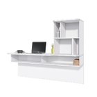 Bancada Para Estudo Suspensa 04 Nichos Lilac Branco Fosco - D