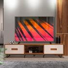 Bancada Para Sala Moderna Tv Até 75 Polegadas Off White Freij