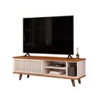 Bancada Para Sala Tv Até 55 Polegadas Freijó Off White Beníci