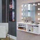 Bancada Para Salão De Cabeleireiro Organizador Branco