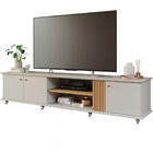 Bancada Para Tv 3 Portas 100% Mdf Riviera Permobili Off White