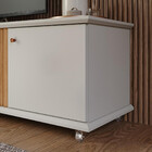 Bancada Para Tv 3 Portas 100% Mdf Riviera Permobili Off White