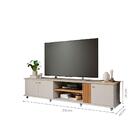 Bancada Para Tv 3 Portas 100% Mdf Riviera Permobili Off White