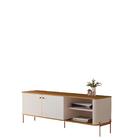 Bancada Para Tv 58 Polegadas Sven Off White Nature Bronze