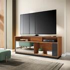 Bancada Para Tv 65 Polegadas Castle Noce Milano Preto Fosco